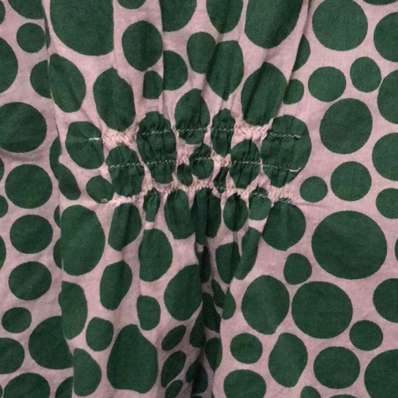 Nice things Paloma button front blouse green with white polka dots - Picture 3 of 4